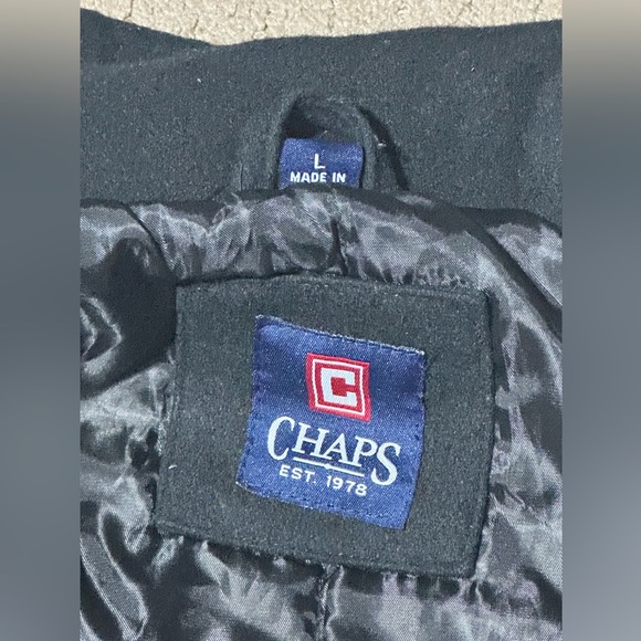 Men’s Black Pea Coat - Picture 4 of 9